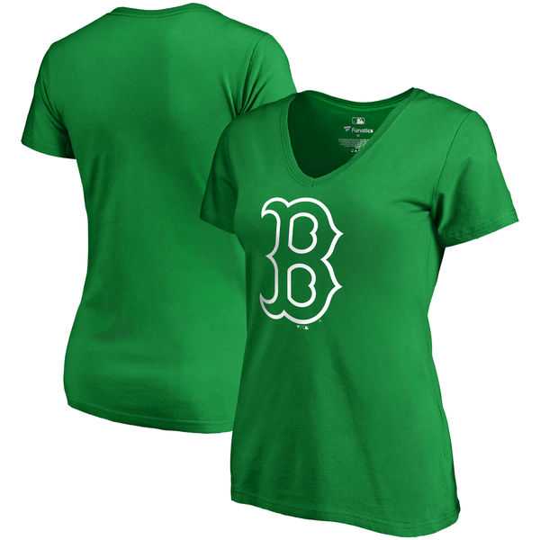Women Boston Red Sox Fanatics Branded Green St. Patrick's Day White Logo V Neck T-Shirt,We sell and wholesale Women Boston Red Sox Fanatics Branded Green St. Patrick's Day White Logo V Neck T-Shirt on line form chian!